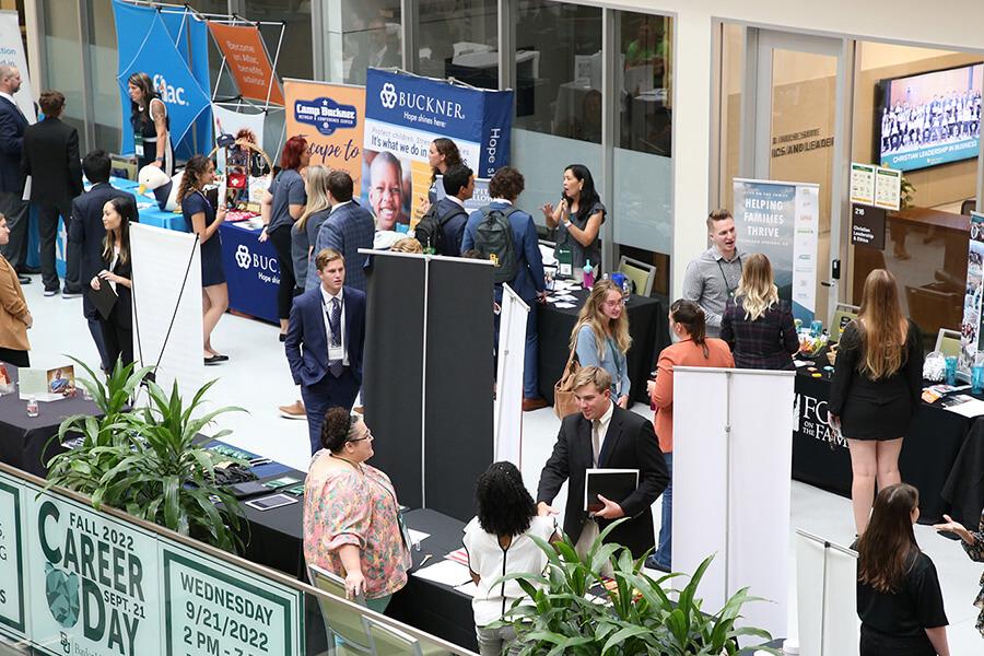 Students at the Career Fair